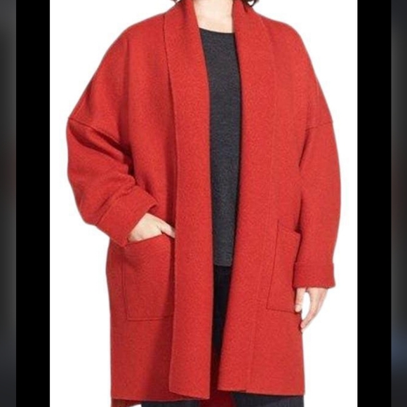 NWOT Eileen Fisher shawl collar wool jacket, size large - Picture 6 of 9